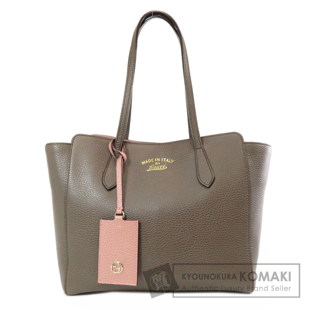 Gucci Logo Motif Tote Bag Calfskin